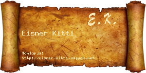 Eisner Kitti névjegykártya